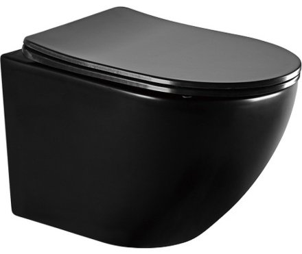 Унитаз Abber Bequem AC1100MB подвесной Черный матовый с сиденьем Микролифт 