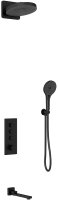 Душевая система Vincea Inspire VSFW-433TI1MB с термостатом Черная матовая