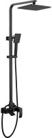 Душевая система Abber Wasserfall AF8616B Черная матовая