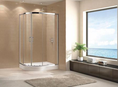 Душевой уголок Cezares ECO-O-RH-2-100/80-C-Cr стекло прозрачное 