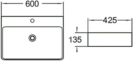 Раковина SantiLine SL-1003MB 