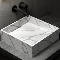 Раковина-чаша Abber Blitz 40 AS2502GB Белый мрамор