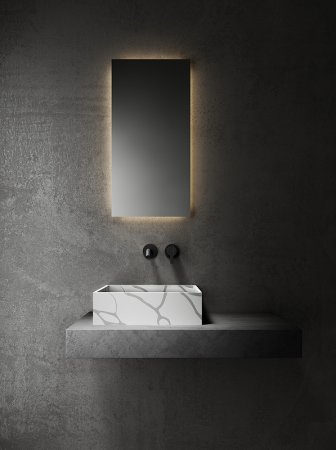 Раковина-чаша Abber Blitz 40 AS2502GB Белый мрамор 