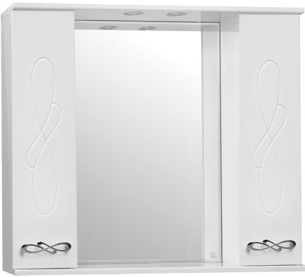 Зеркало со шкафом Style Line Венеция 90 С с подсветкой Белый глянец 