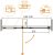 Душевая дверь в нишу Cezares Variante B 1 120/130 C Cr + душевой трап 
