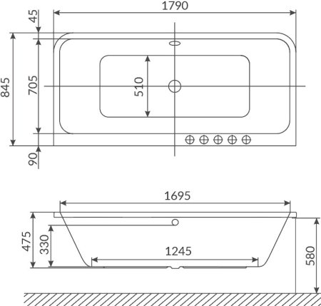 Акриловая ванна Excellent Arana WAEX.ARA18.SOFT 180x85 