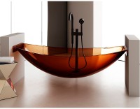 Ванна из полиэфирной смолы Abber Kristall 180х80 AT9704Opal Коричневая без гидромассажа