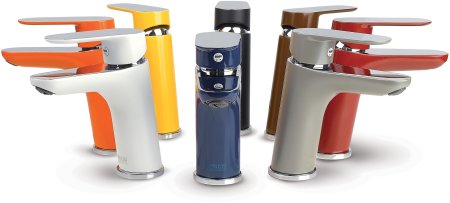 Смеситель для раковины Fiore KEVON CHIC 81OX8120, хром/оранжевый 