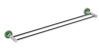 Полотенцедержатель Bemeta Trend-I 104104058a двойной, хром/зеленый
