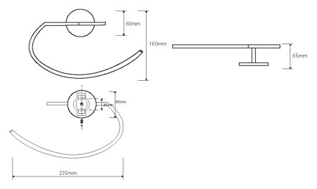 Полотенцедержатель Bemeta Alfa 102402062 