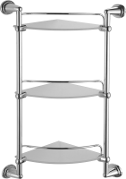 Полка стеклянная угловая FASHUN A1507-3, хром