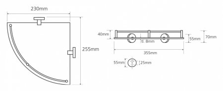 Полка Bemeta Omega 104202162 