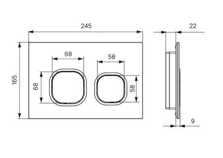 Кнопка смыва Iddis Unifix UNI04BCi77 004 черный 