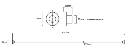Карниз для ванны Bemeta 101114361 хром 