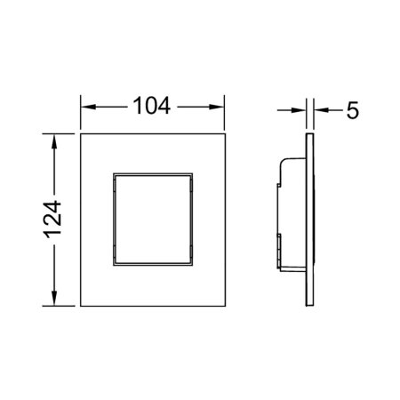 Кнопка смыва TECE TECEnow 9242402, хром матовый 