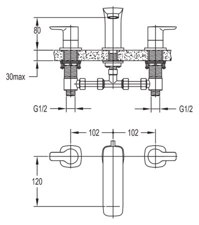 Смеситель Cezares Tesoro TESORO-BLS-01 для раковины 