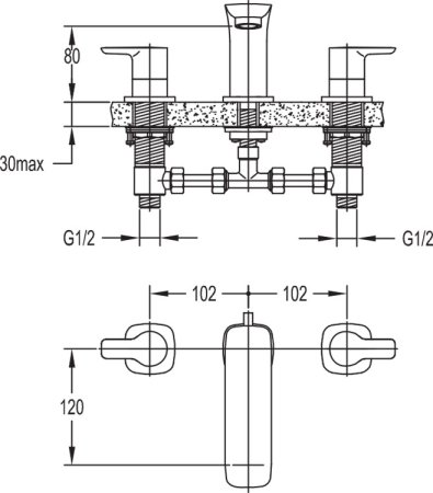 Смеситель Cezares Tesoro TESORO-BLS-01 для раковины 