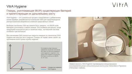 Унитаз подвесной Vitra Metropole 7672B003-0075 безободковый 