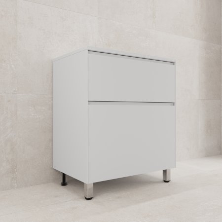 Тумба напольная "ЛИМА 70" эмаль, под раковину LINE 70, 2 ящ., PLUS, белый матовый 