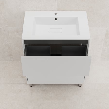 Тумба напольная "ЛИМА 70" эмаль, под раковину LINE 70, 2 ящ., PLUS, белый матовый 