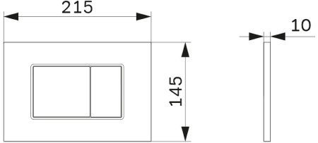 Клавиша смыва AM.PM Pro С S I070201 Белая глянцевая 