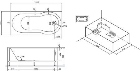 Акриловая ванна AM.PM X-Joy 150х70 W88A-150-070W-A без гидромассажа 