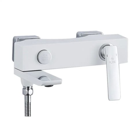 Смеситель для ванны Rose R2702F, белый/хром 