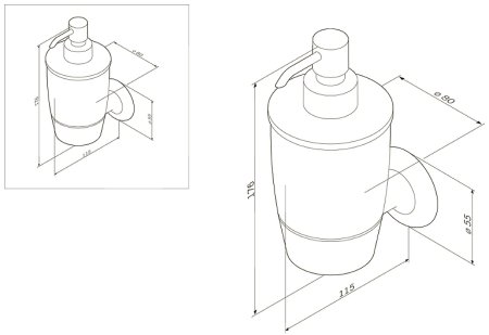 Дозатор жидкого мыла AM.PM Like A8036900 Хром 