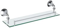 Полка стеклянная Rose RG1219, хром