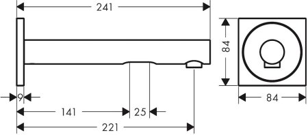 Смеситель Axor Uno 45111000 для раковины 
