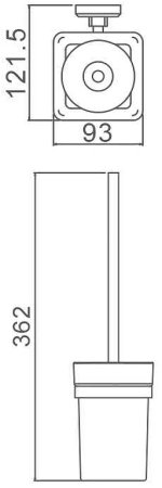 Ершик для унитаза Gappo G38 G3810 Хром 