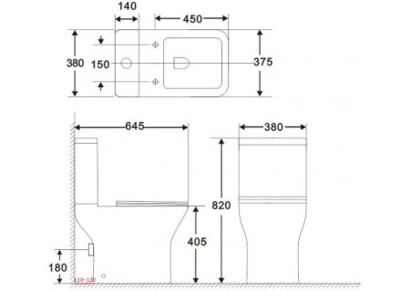 Унитаз-компакт Aquanet Cube 2-C CL-12288 240208 