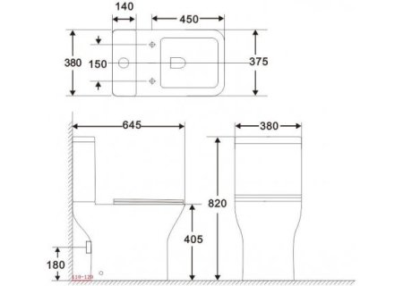 Унитаз-компакт Aquanet Cube 2-C CL-12288 240208 