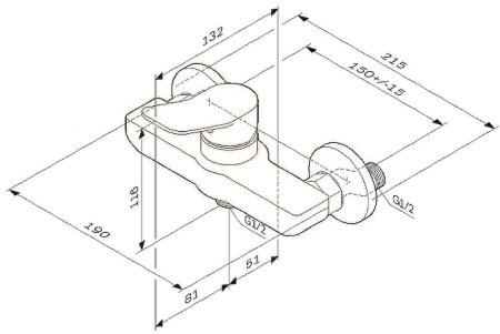 Смеситель для душа AM.PM X-Joy F85A20033 Белый 