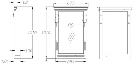 Зеркало Opadiris Риспекто 65 00-00005816 Слоновая кость 