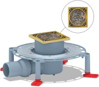 Душевой трап Bronze de Luxe Дракон 21986-5602 с решеткой Бронза