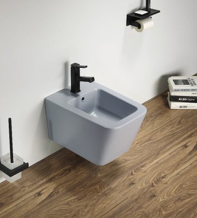 Биде CeramaLux 5370MHL подвесное Голубое матовое 