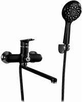 Смеситель для ванны Frap H49-6 F2249-6 универсальный Черный матовый Хром