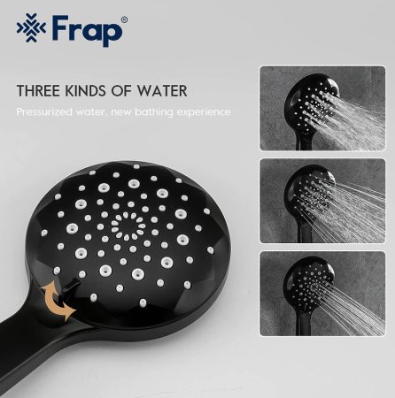 Смеситель для ванны Frap H49-6 F2249-6 универсальный Черный матовый Хром 