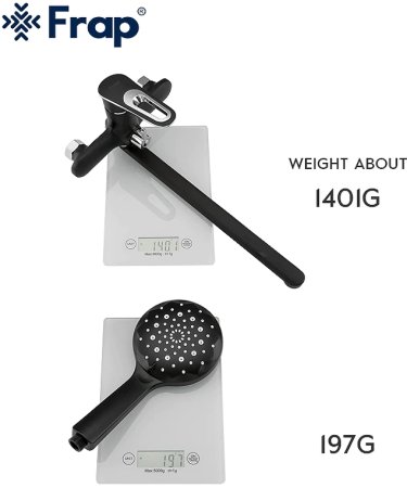 Смеситель для ванны Frap H49-6 F2249-6 универсальный Черный матовый Хром 