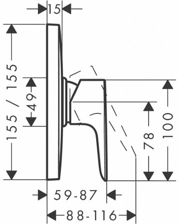 Смеситель для душа Hansgrohe Talis E Highflow 71768000 Хром 