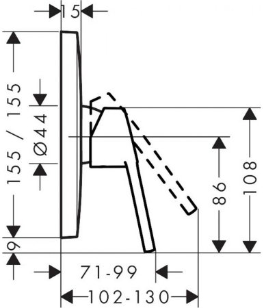 Смеситель для душа Hansgrohe Logis Loop 71267000 Хром 