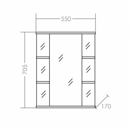 Зеркало-шкаф Санта Герда 55 фацет 