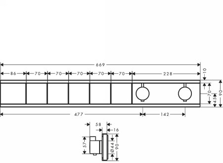 Смеситель для душа Hansgrohe RainSelect 15384700 с термостатом Белый матовый 