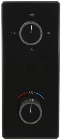 Душевая система ALMAes Tiber TVZ-8805 с термостатом Черная матовая 