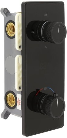 Душевая система ALMAes Tiber TVZ-8805 с термостатом Черная матовая 