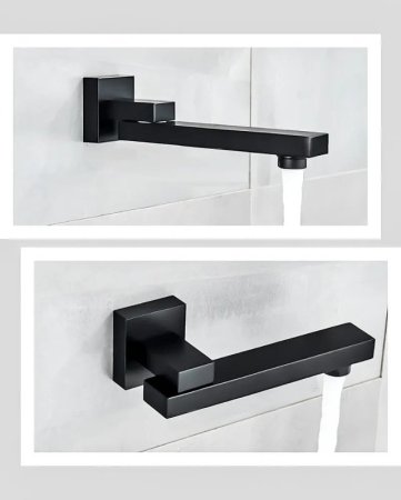 Душевая система ALMAes Tiber TVZ-8805 с термостатом Черная матовая 