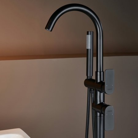 Смеситель для ванны Black&White Universe UK8320B 8320BUK Черный матовый 