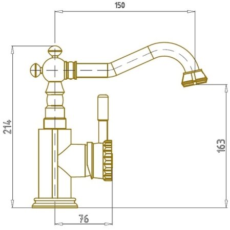 Смеситель для раковины Bronze de Luxe Windsor 21788 Бронза 