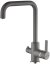 Смеситель Paulmark Logas Lo213021-402 для кухонной мойки, серый металлик 